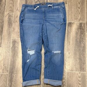 Torrid Women’s Distressed Blue Denim Jogger Jeans